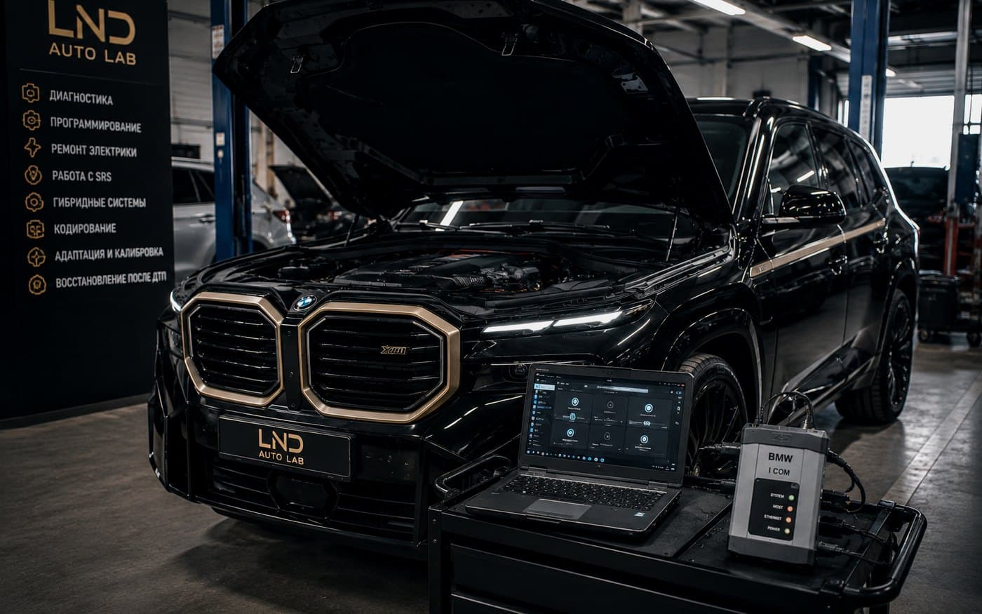 BMW XM на диагностике в LND AUTO LAB